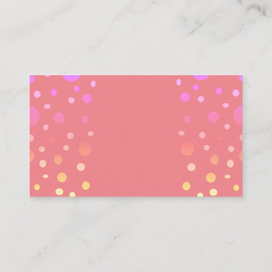 Carte D'accompagnement Déchets Raffle mignon rose licorne bébé fille (Dos)