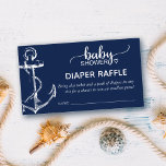Carte D'accompagnement Déchets Raffle Nautique Ancre Marine<br><div class="desc">Célébrez bientôt une nouvelle maman avec cette tombola marine bleu ancre nautique.</div>