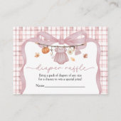 Carte D'accompagnement Déchets Raffle Petit Citrouille Fille Baby shower (Devant)