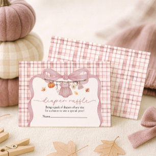 Carte D'accompagnement Déchets Raffle Petit Citrouille Fille Baby shower 