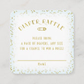 Carte D'accompagnement Déchets Raffle Twinkle Little Star Baby shower ble (Dos)