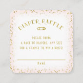 Carte D'accompagnement Déchets Raffle Twinkle Little Star Baby shower ros (Dos)