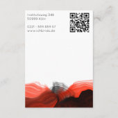 Carte D'accompagnement Déclaration moderne abstraite rouge noir blanc (Dos)