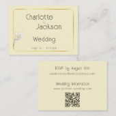 Carte D'accompagnement Deco Gold Framed Vintage Lily Wedding Cream (Devant / Derrière)