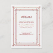 Carte D'accompagnement Déco moderne | Détails de l'invité Mariage rouge e (Devant)