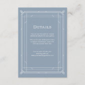 Carte D'accompagnement Déco moderne | Dusty Blue Mariage Détails de l'inv (Devant)