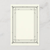 Carte D'accompagnement Déco moderne ivoire et Mariage noir Détails (Dos)