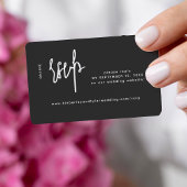 Carte D'accompagnement Décontracté script moderne noir mariage en ligne r