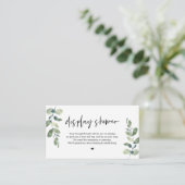 Carte D'accompagnement Décontractée verdure, douche d'affichage, noir, Ma (Debout devant)