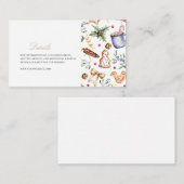 Carte D'accompagnement Décor de Noël élégant Détails d'hiver (Devant / Derrière)