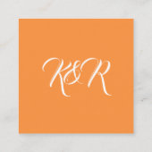 Carte D'accompagnement Décor moderne Orange QR RSVP (Dos)