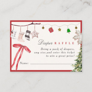 Carte D'accompagnement Décorations de sapin de Noël pour Baby Shower