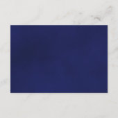 Carte D'accompagnement Deep Navy Blue Rose Elegant Wedding Website (Dos)