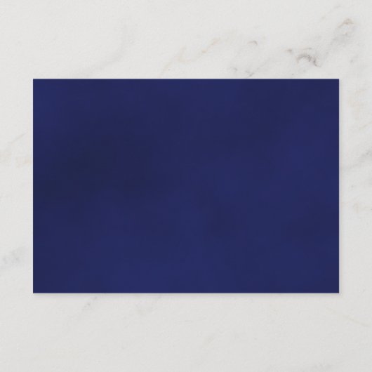 Carte D'accompagnement Deep Navy Blue Rose Elegant Wedding Website (Dos)