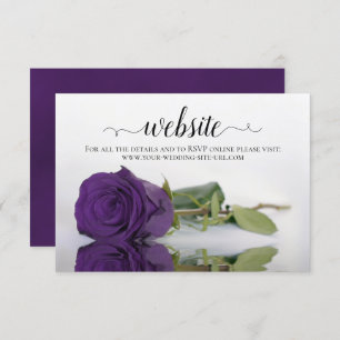 Carte D'accompagnement Deep Royal Purple Rose Élégant site de mariage