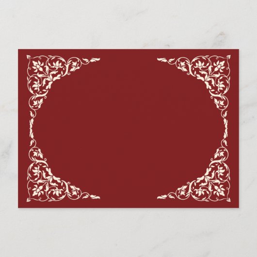 Carte D'accompagnement Deep Ruby QR RSVP Card (Dos)