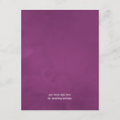 Carte D'accompagnement Deep Velvet Floral Mariage Détails de l'invité (Dos)