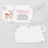 Carte D'accompagnement Deer Winter Onederland 1er Anniversaire Détails Ca (Devant / Derrière)