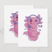 Carte D'accompagnement Défi de jeu Axolotl Blast (Devant / Derrière)