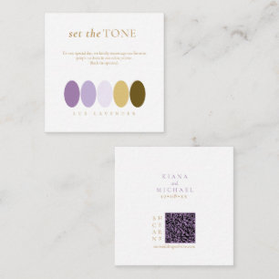 Carte D'accompagnement Définir la palette de couleurs Tone Lux Lavender I