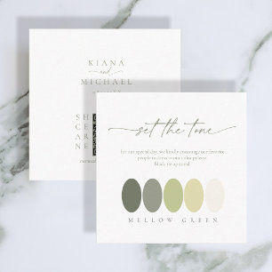 Carte D'accompagnement Définir la palette de couleurs Tone Mellow Greener