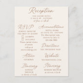 Carte d'accompagnement d'élégance bohème (Devant)