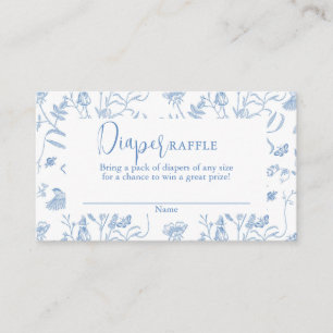 Carte D'accompagnement Delft Blue Chinoiserie Baby shower garçon couche