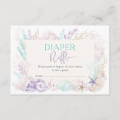 Carte D'accompagnement Délicat Océan sous la mer Baby Diaper Raffle (Devant)