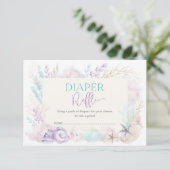 Carte D'accompagnement Délicat Océan sous la mer Baby Diaper Raffle (Debout devant)