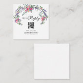 Carte D'accompagnement Délicat rose roses lavande eucalyptus code QR (Devant / Derrière)