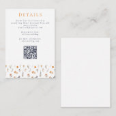 Carte D'accompagnement Délicat Sunflower d'automne & Mariage Fleur sauvag (Devant / Derrière)