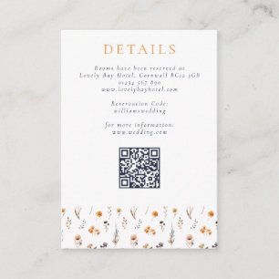 Carte D'accompagnement Délicat Sunflower d'automne & Mariage Fleur sauvag