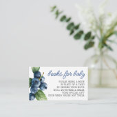Carte D'accompagnement Demande de Baby shower Blueberry (Debout devant)