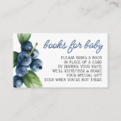 Carte D'accompagnement Demande de Baby shower Blueberry (Devant)