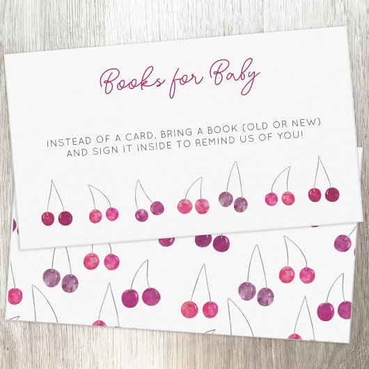 Carte D'accompagnement Demande de Baby shower Cherry
