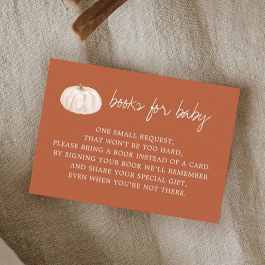 Carte D'accompagnement Demande de Baby shower citrouille Automne