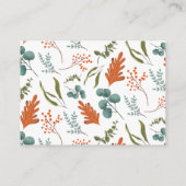 Carte D'accompagnement Demande de Baby shower Citrouille bleu automne (Dos)