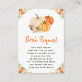 Carte D'accompagnement Demande de Baby shower Citrouille orange et vert (Devant)