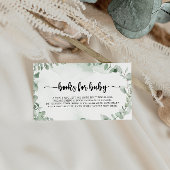 Carte D'accompagnement Demande de Baby shower classique Eucalyptus