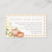 Carte D'accompagnement Demande de Baby shower d'automne Little Citrouille (Devant)