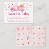 Carte D'accompagnement Demande de Baby shower de camion Citrouille rose (Devant / Derrière)