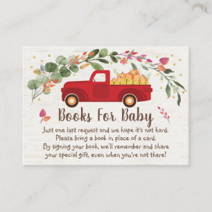 Carte D'accompagnement Demande de Baby shower de camion petit Citrouille