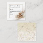 Carte D'accompagnement Demande de Baby shower de carnet de  de l'ours en  (Devant / Derrière)