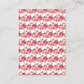 Carte D'accompagnement Demande de Baby shower de Citrouilles floraux rose (Dos)