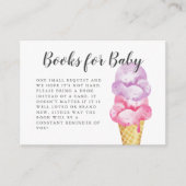 Carte D'accompagnement Demande de Baby shower de crème glacée rose doux (Devant)