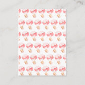 Carte D'accompagnement Demande de Baby shower de de ballons roses pour f (Dos)