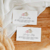 Carte D'accompagnement Demande de Baby shower de  de fille Citrouille ros