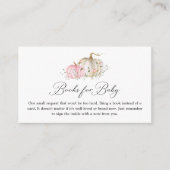 Carte D'accompagnement Demande de Baby shower de  de fille Citrouille ros (Devant)