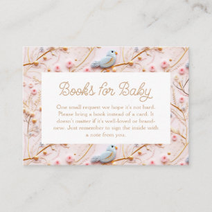 Carte D'accompagnement Demande de Baby shower de fille rose florale