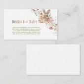 Carte D'accompagnement Demande de Baby shower de Fleur sauvage Bunny de P (Devant / Derrière)